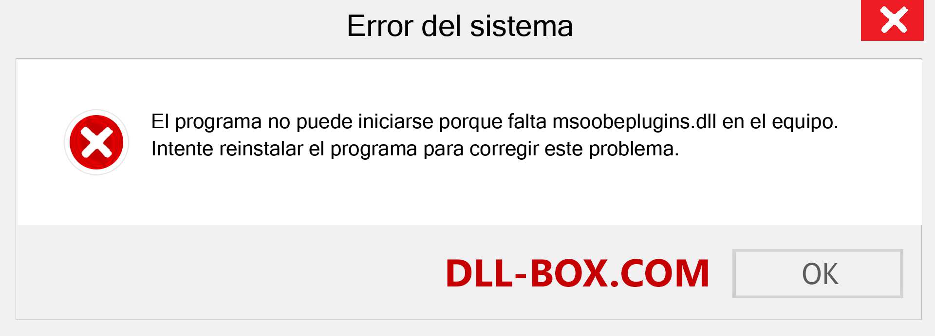 ¿Falta el archivo msoobeplugins.dll ?. Descargar para Windows 7, 8, 10 - Corregir msoobeplugins dll Missing Error en Windows, fotos, imágenes